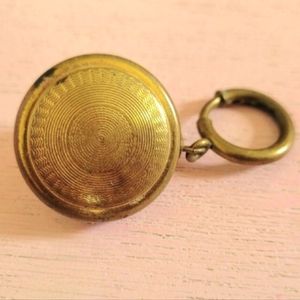 Antique art deco gold filled ornate retractable pocket watch brooch chain fob
